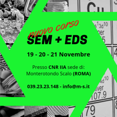 corso sem, corso eds, analisi chimica, microscopia elettronica a scansione, microscopio elettronico