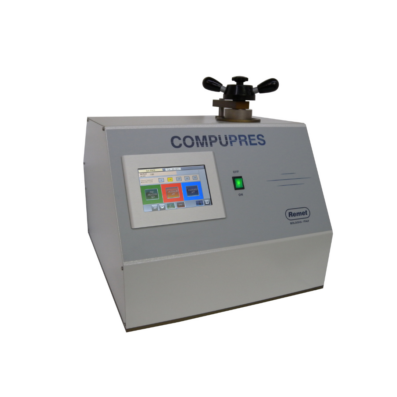 COMPUPRES – Macchina per inglobamento metallografico con touch screen LCD e gestione automatizzata.