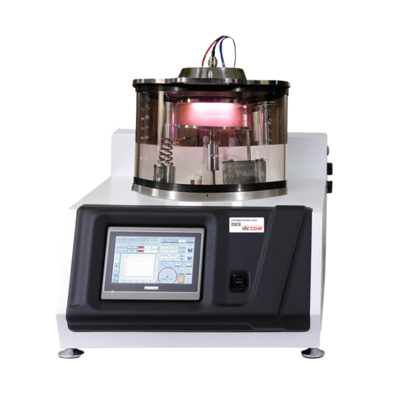 Desk sputter e carbon coater DSCR-300 con magnetron raffreddato ad acqua per sputtering e deposizione di carbonio su campioni di grandi dimensioni