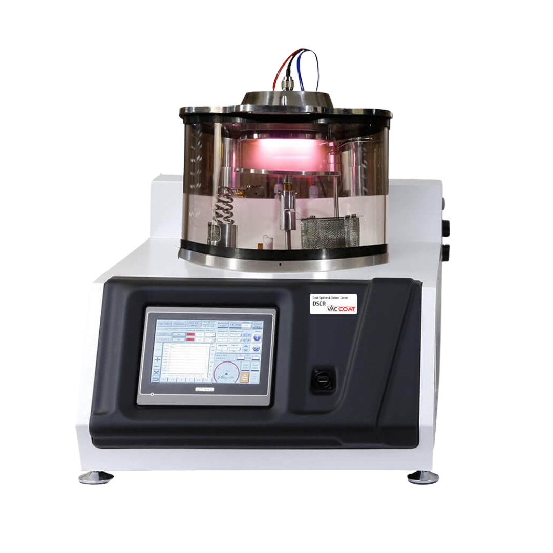 Desk sputter e carbon coater DSCR-300 con magnetron raffreddato ad acqua per sputtering e deposizione di carbonio su campioni di grandi dimensioni