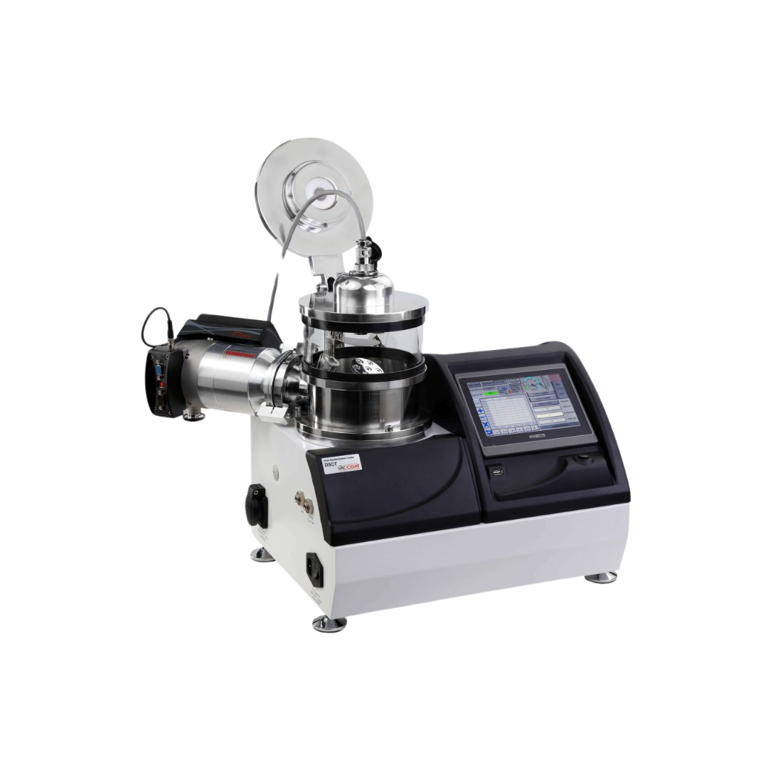 DSCT-T sputter coater e evaporatore termico per SEM, con deposizione di metalli e carbonio per imaging ad alta risoluzione