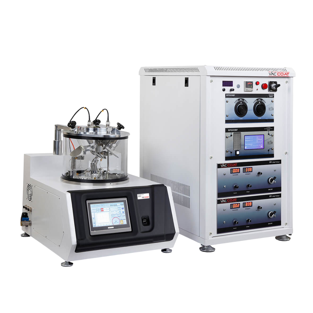 DST3 – Sputter coater a triplo target con pompa turbomolecolare per deposizione di film sottili