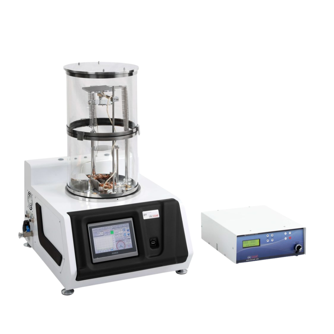DTT Desk Thermal Evaporator – Evaporatore termico compatto con tripla sorgente per la deposizione di film sottili sotto vuoto
