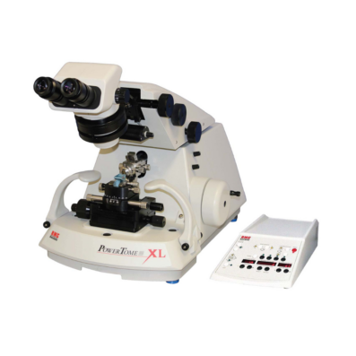 Ultramicrotomo PTXL PowerTome, sistema aggiornabile per la preparativa campioni con controllo digitale e compatibilità con diverse lame.